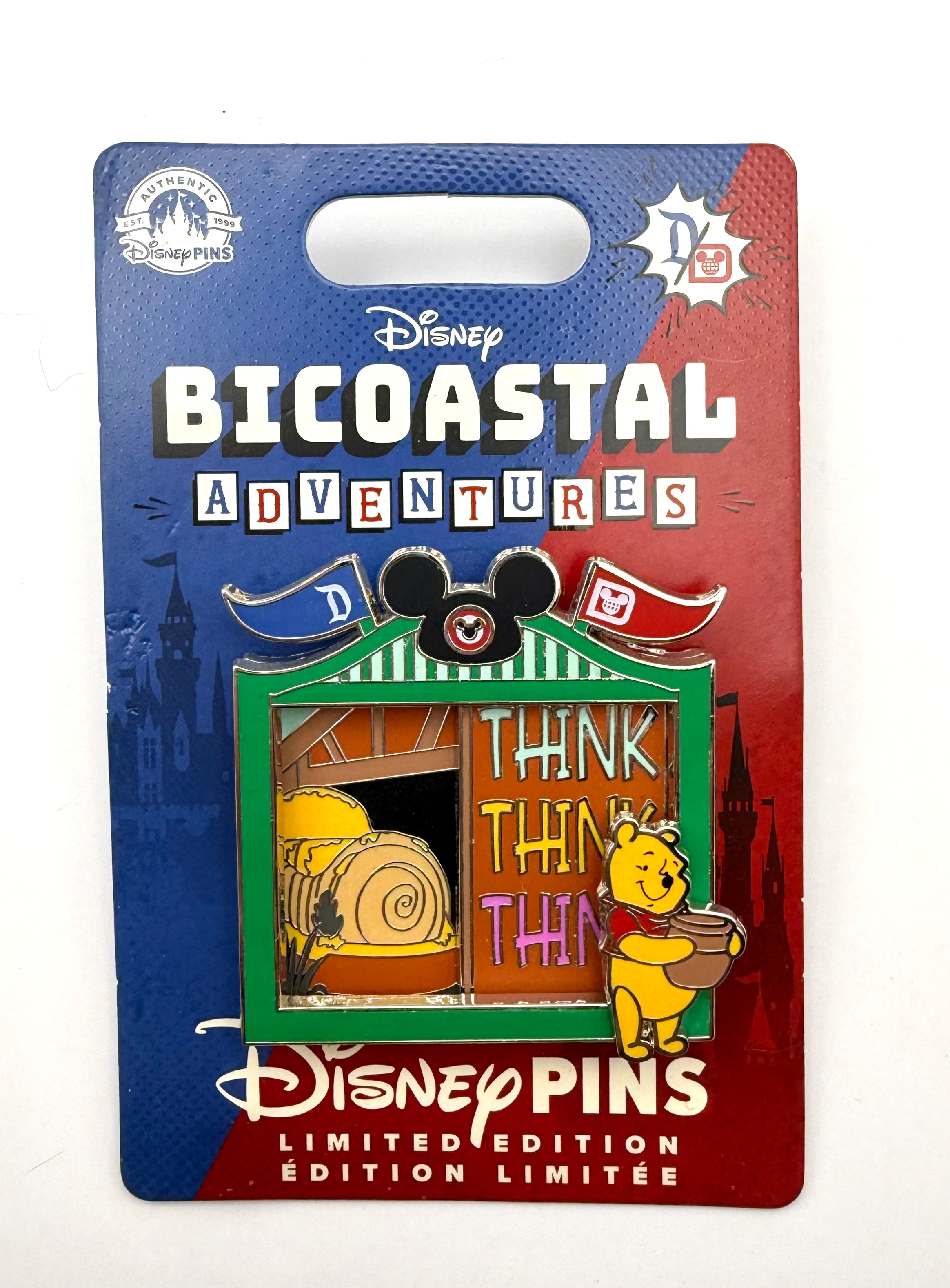 Disney Parks Bicoastal Adventures Series Pin 2024 Winnie The Pooh LE 4000