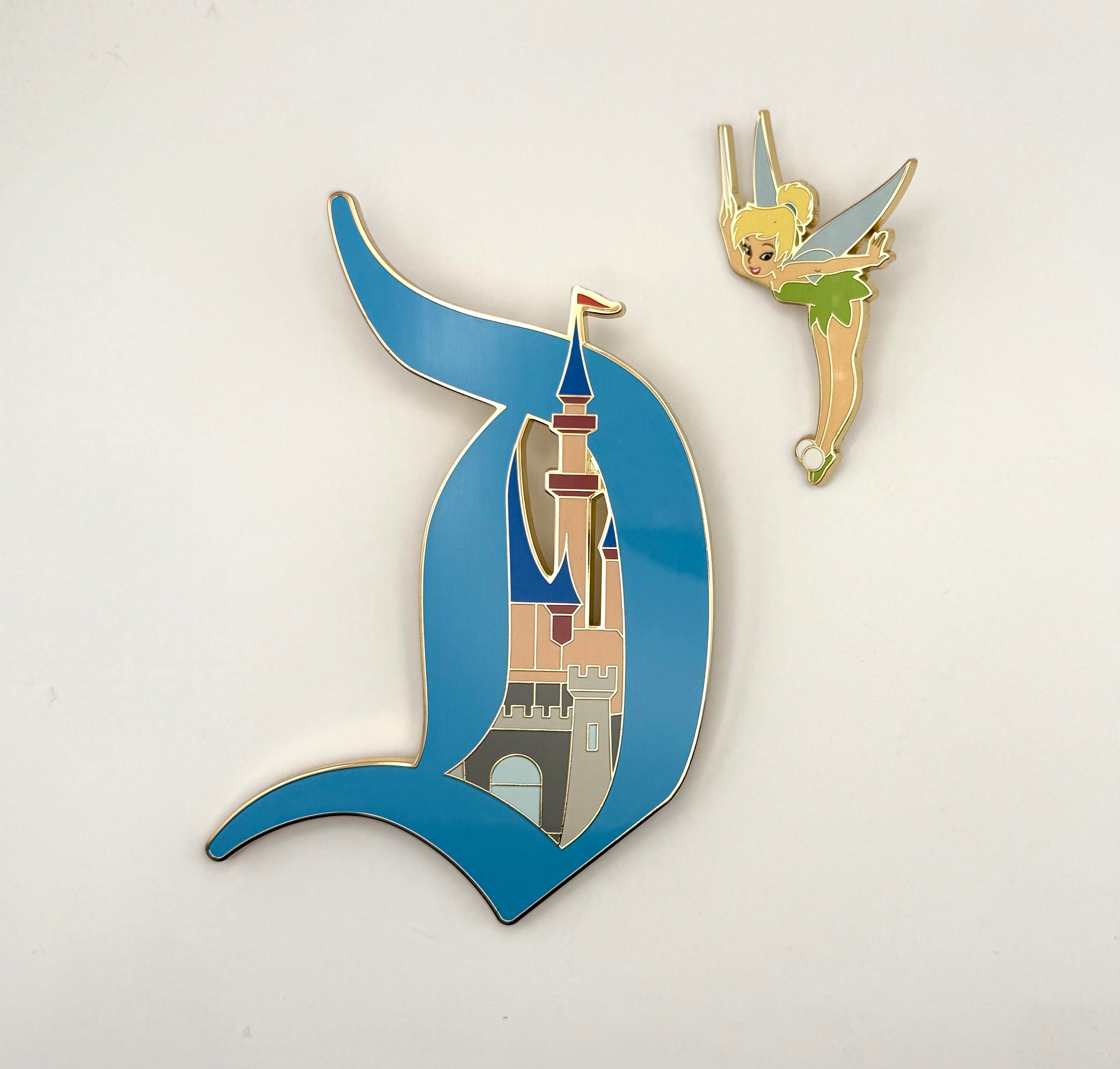 2026 Disneyland 70th Anniversary Letter D castle And Tinkerbell Only LE 2200