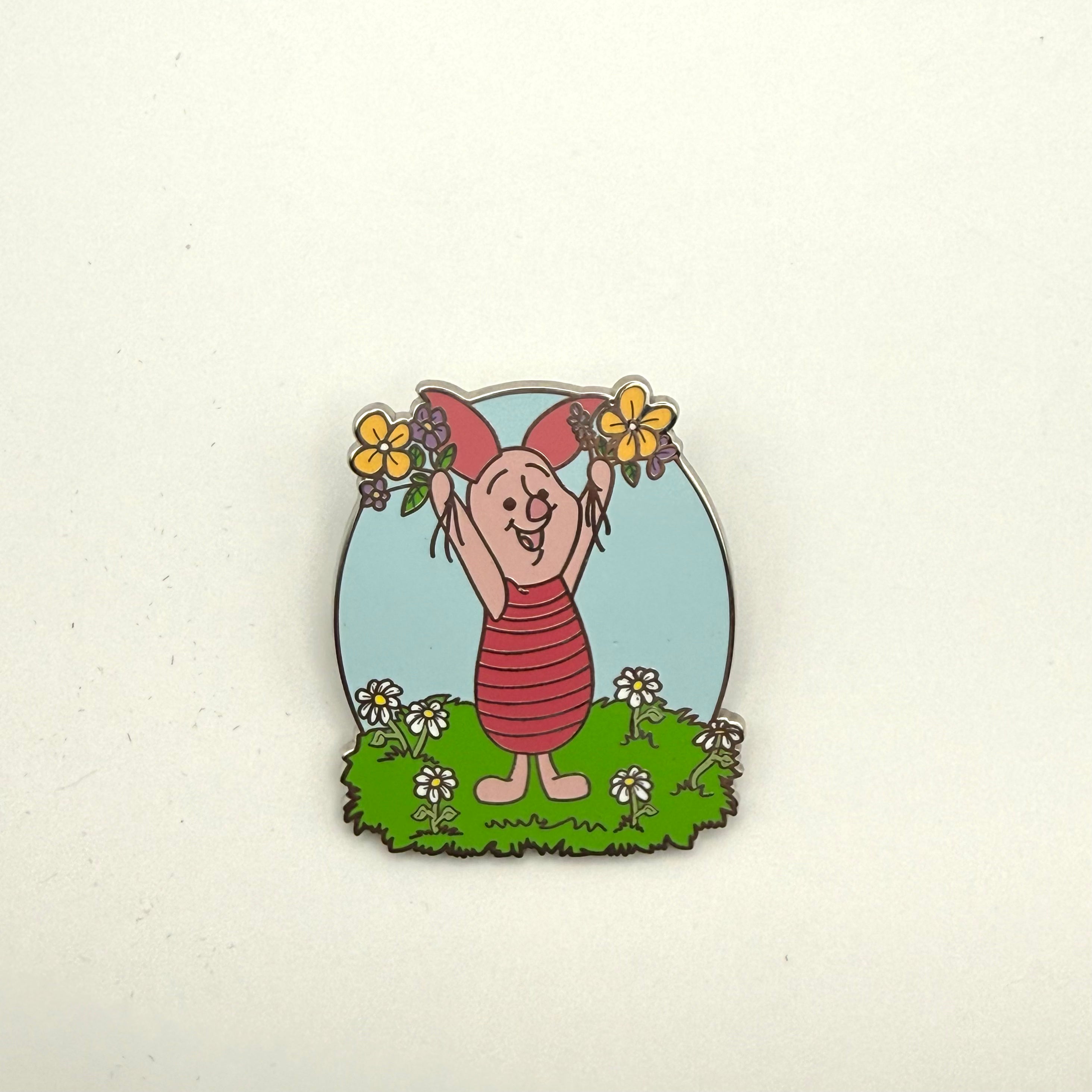Piglet Holding Flowers Garden Winnie The Pooh Disney Pin