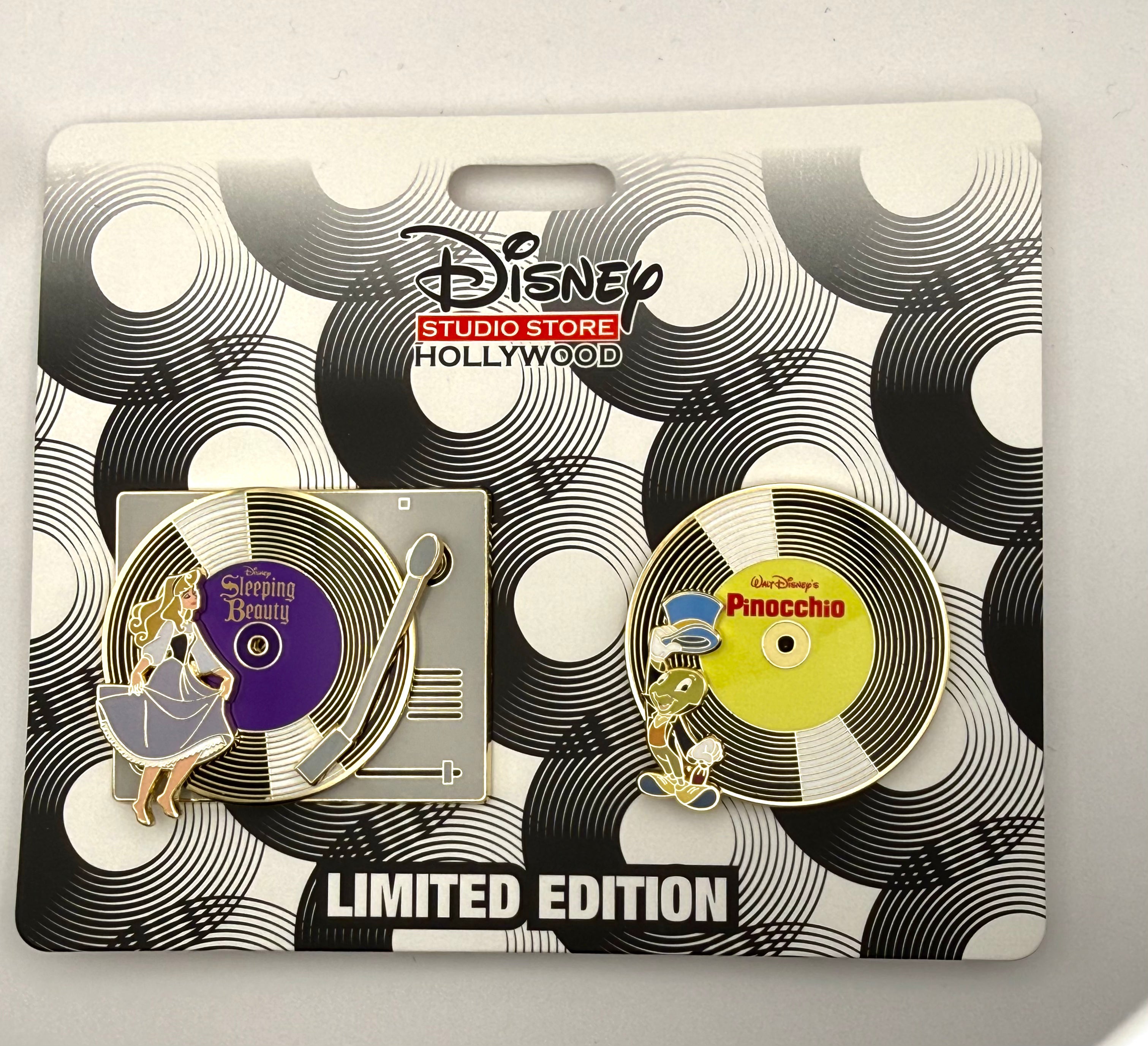 Disney D23 Expo 2026 DSSH DSF Vinyl Record Starter Sleeping Beauty Pinocchio Pin