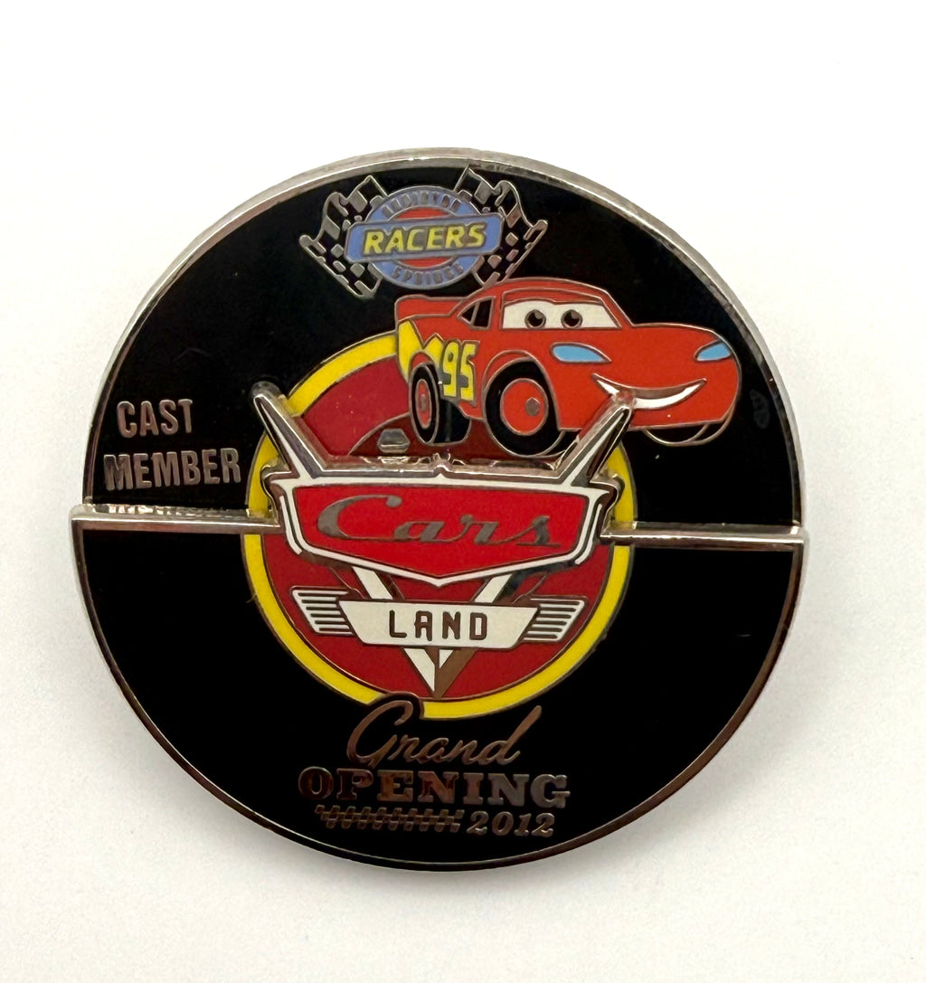 Disney DLR Cars Land Grand Opening 2012 Lightning McQueen Cast Spinner LE Pin Cars Land Grand Opening Day