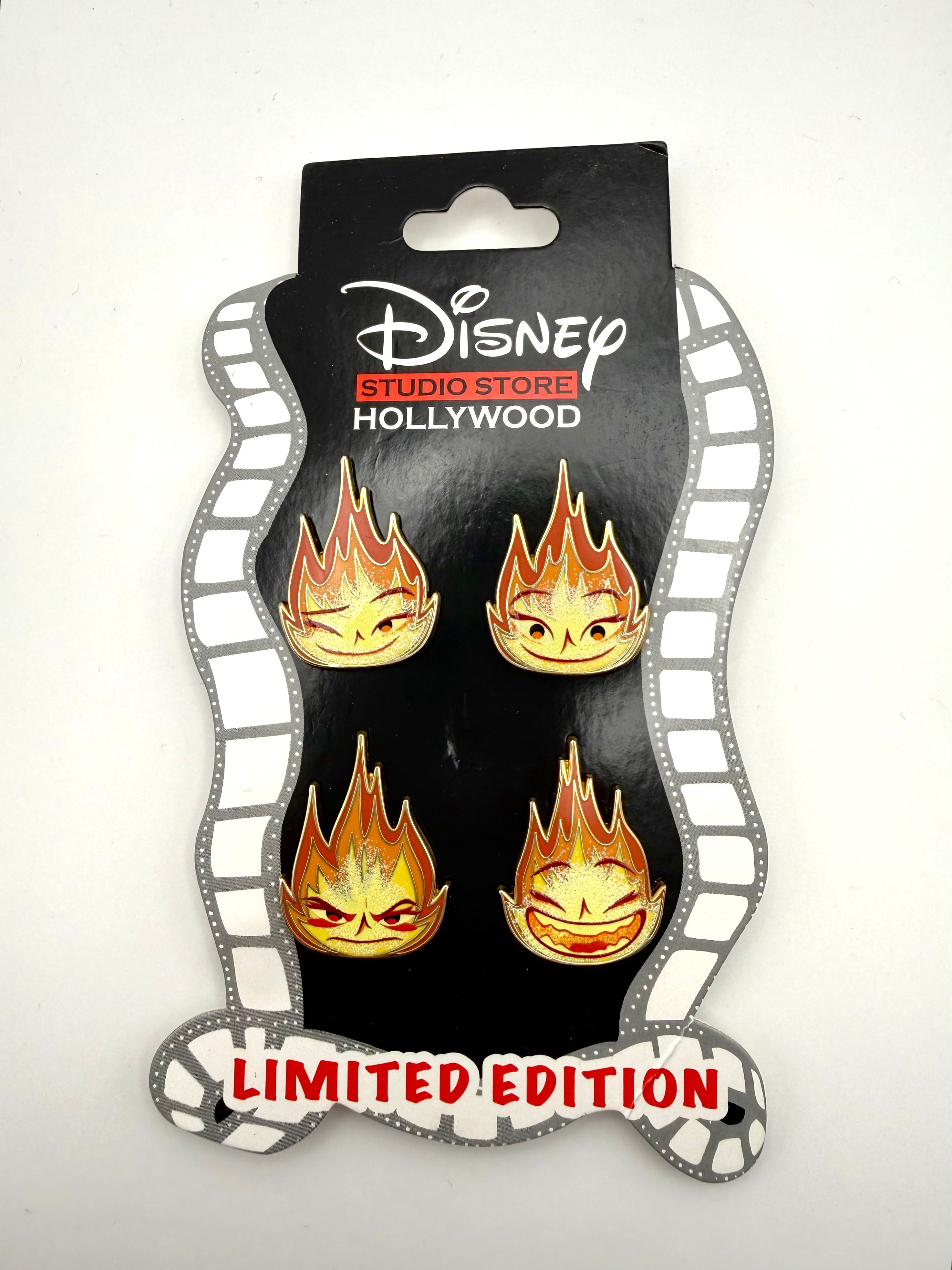 Disney Studio Store Hollywood DSSH Elemental 4 Pin Set - Expressions - Ember