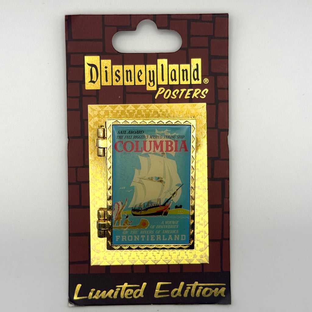 Disney DLR 2012 Columbia Attraction Poster LE 1000 Pin Captain Hook and Peter Pan