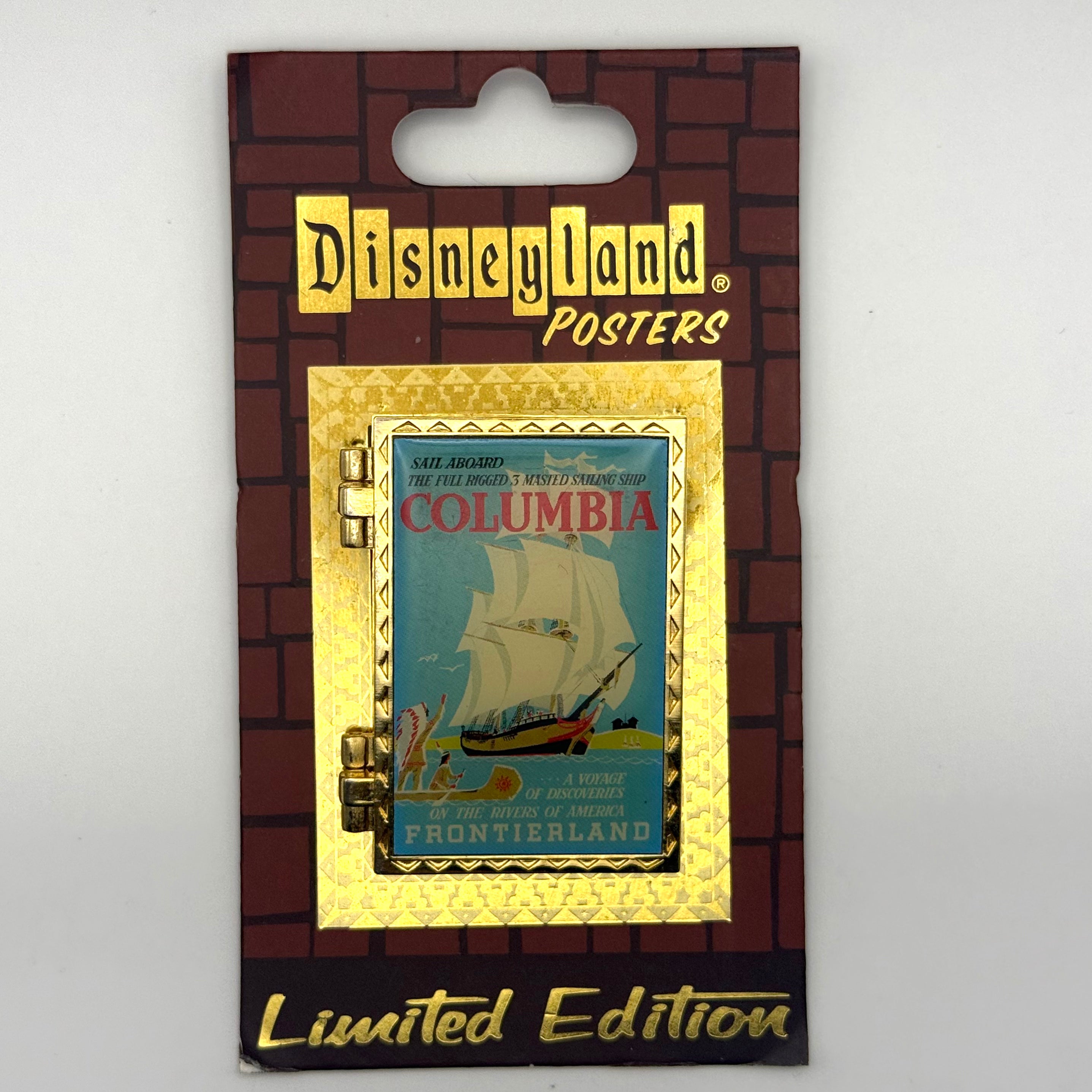 Disney DLR 2012 Columbia Attraction Poster LE 1000 Pin Captain Hook and Peter Pan