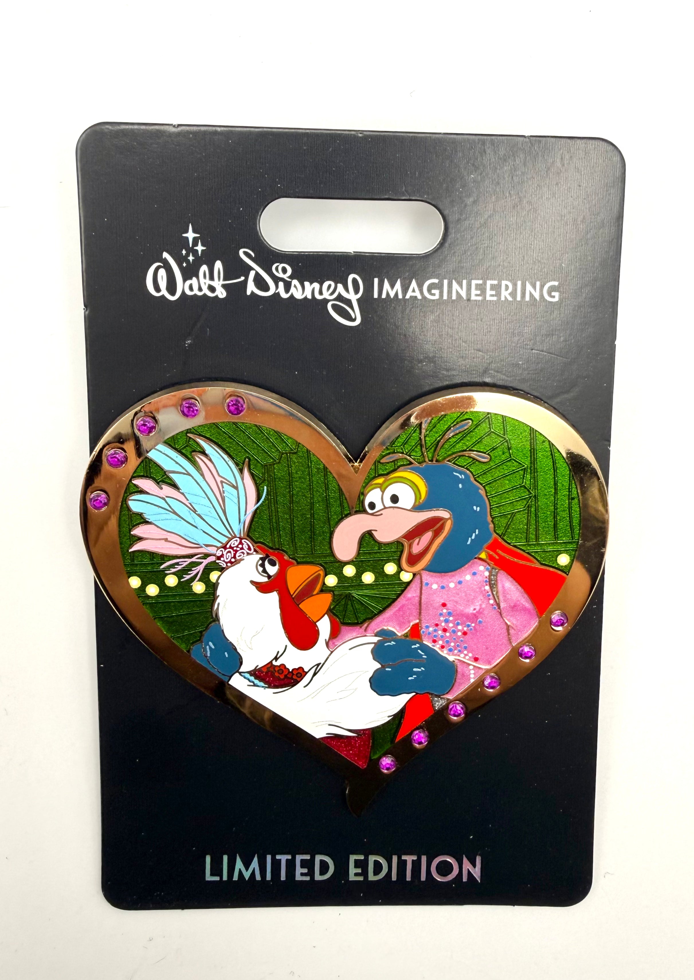 WDI MOG Valentine's Day Hearts Muppets Gonzo Camilla LE 300 Disney Pin