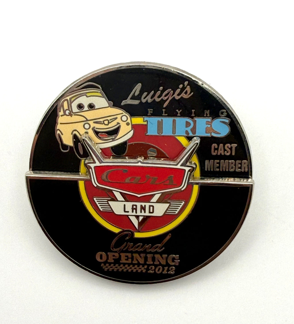 Disney DLR Cars Land Grand Opening 2012 Lightning McQueen Cast Spinner LE Pin Cars Land Grand Opening Day