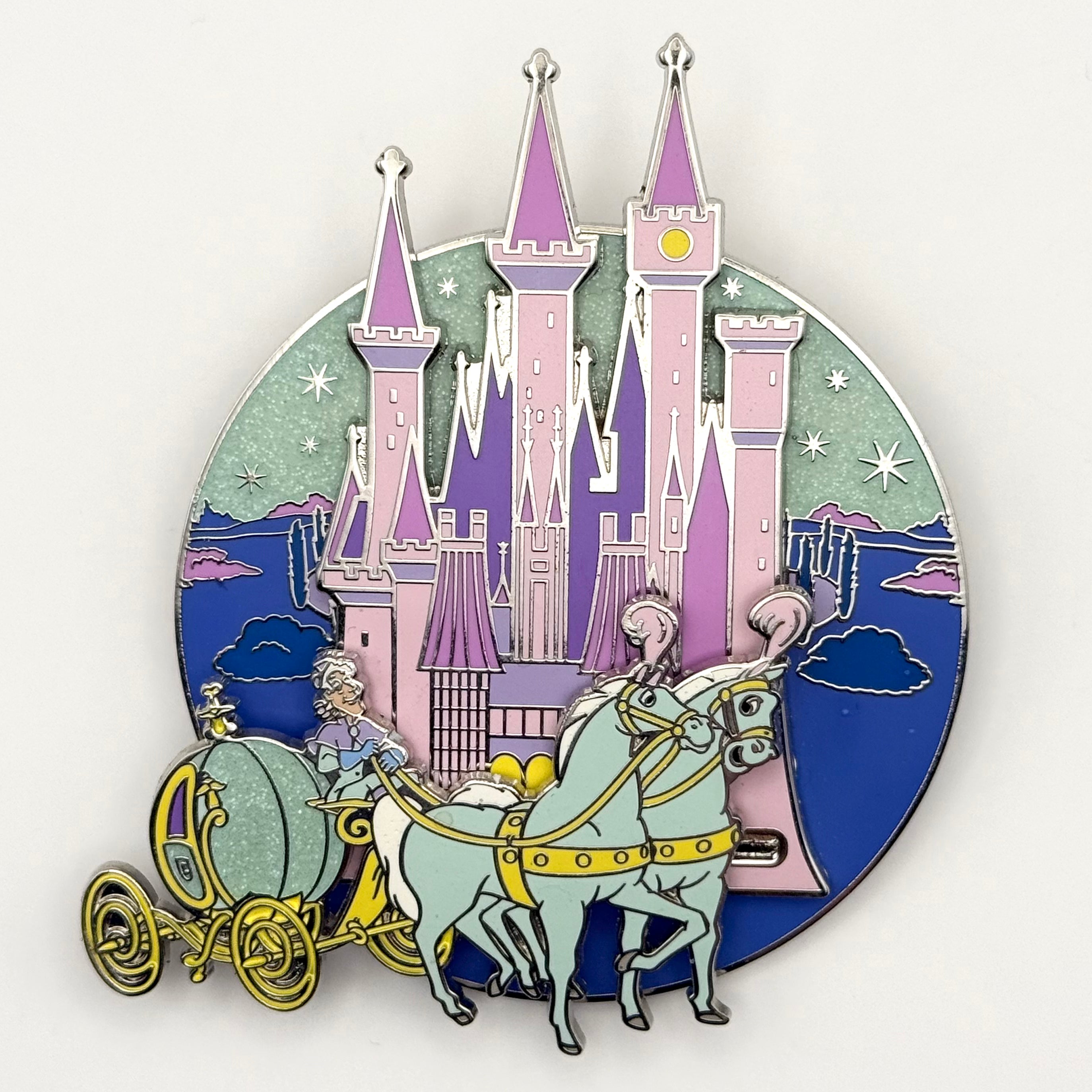 Loungefly Disney LE 1000 Cinderella Castle Carriage Sliding Slider Pin