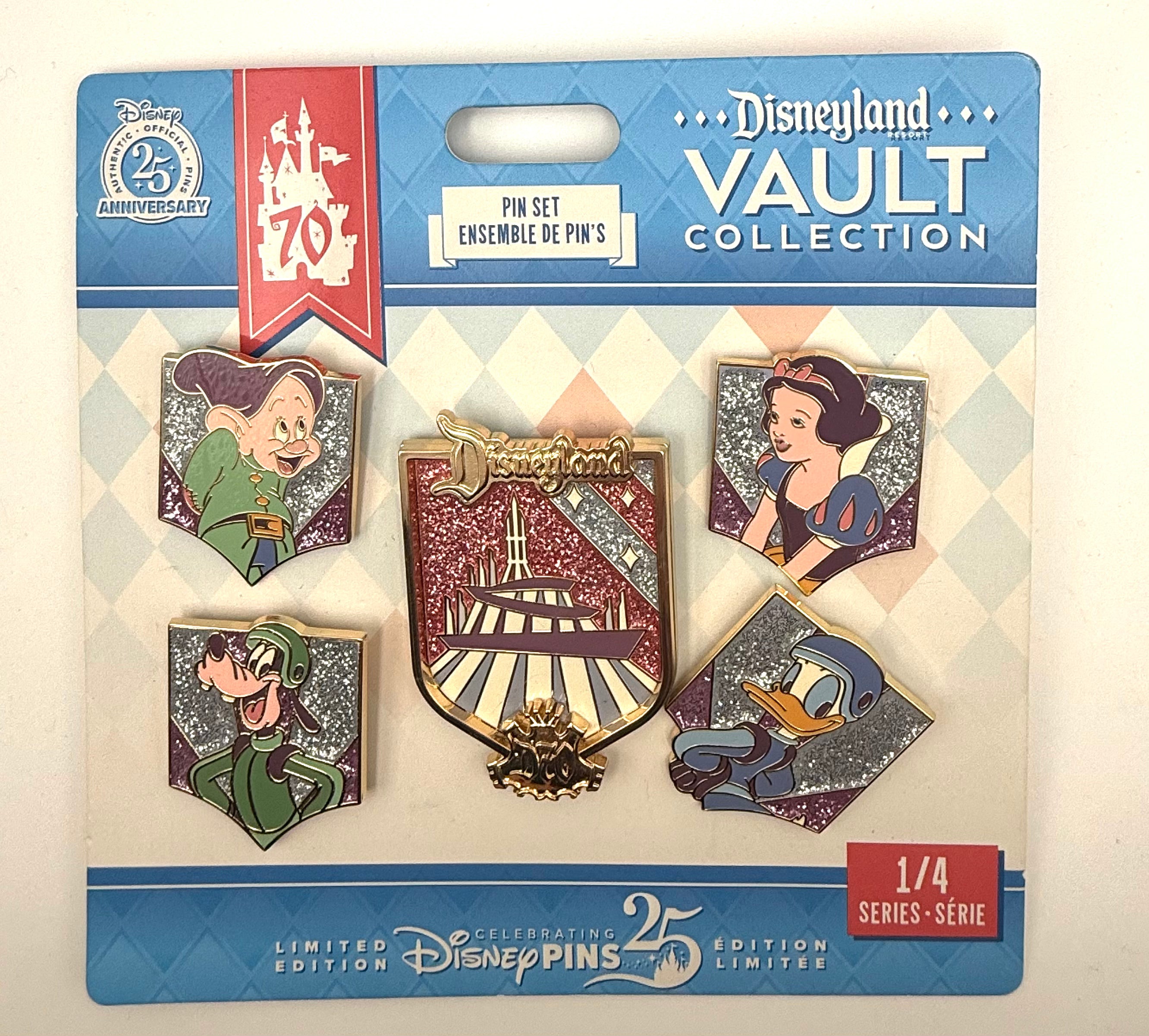 Disneyland 70th Vault Collection LE5000 5 Pin Set Series 1/4