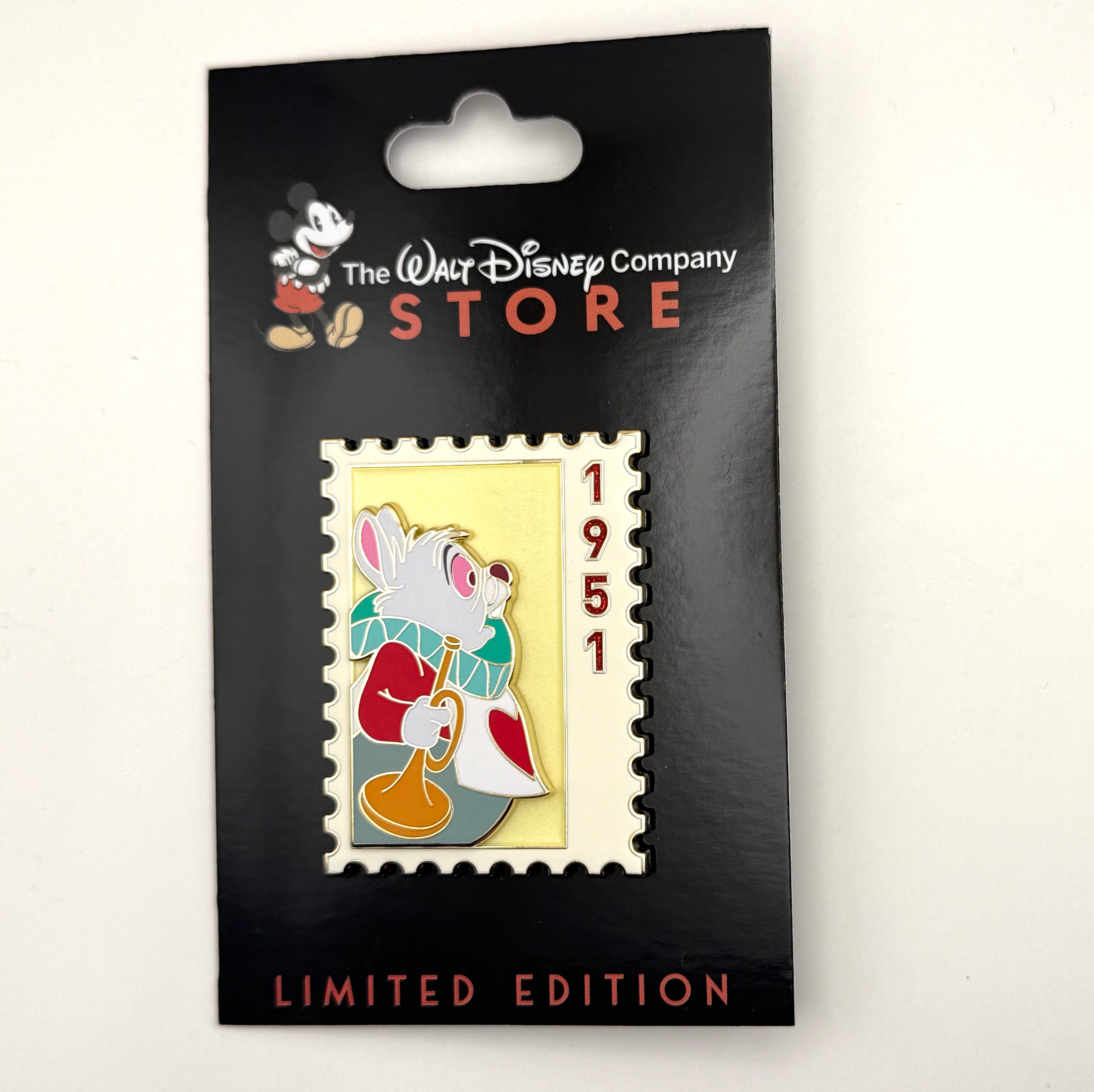 Disney DEC TWDC Commemorative Animal Stamps White Rabbit LE 300 Pin
