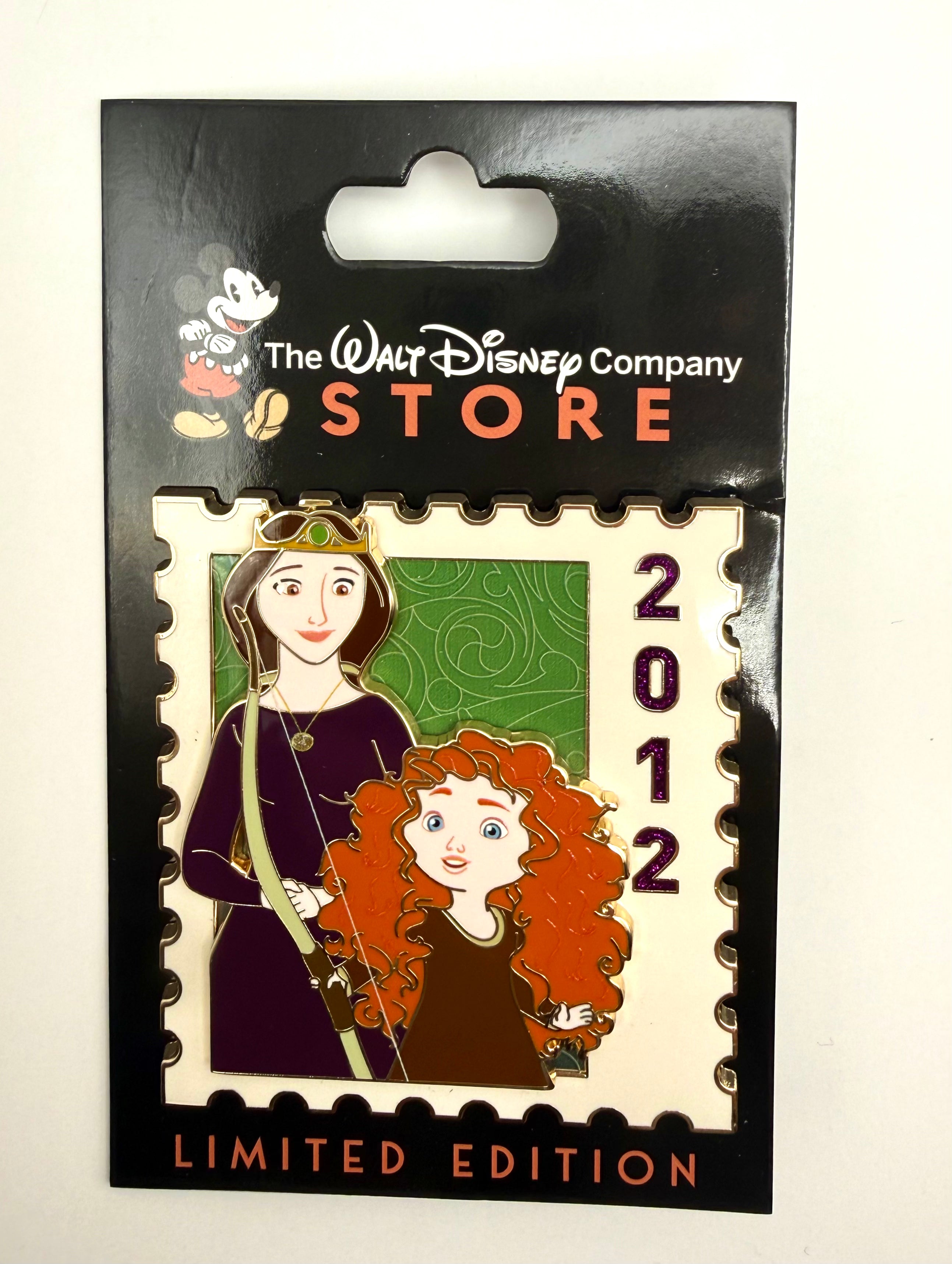 Disney D23 Expo 2026 DEC Brave Merida and Queen Elinor Pixar Stamp Pin LE