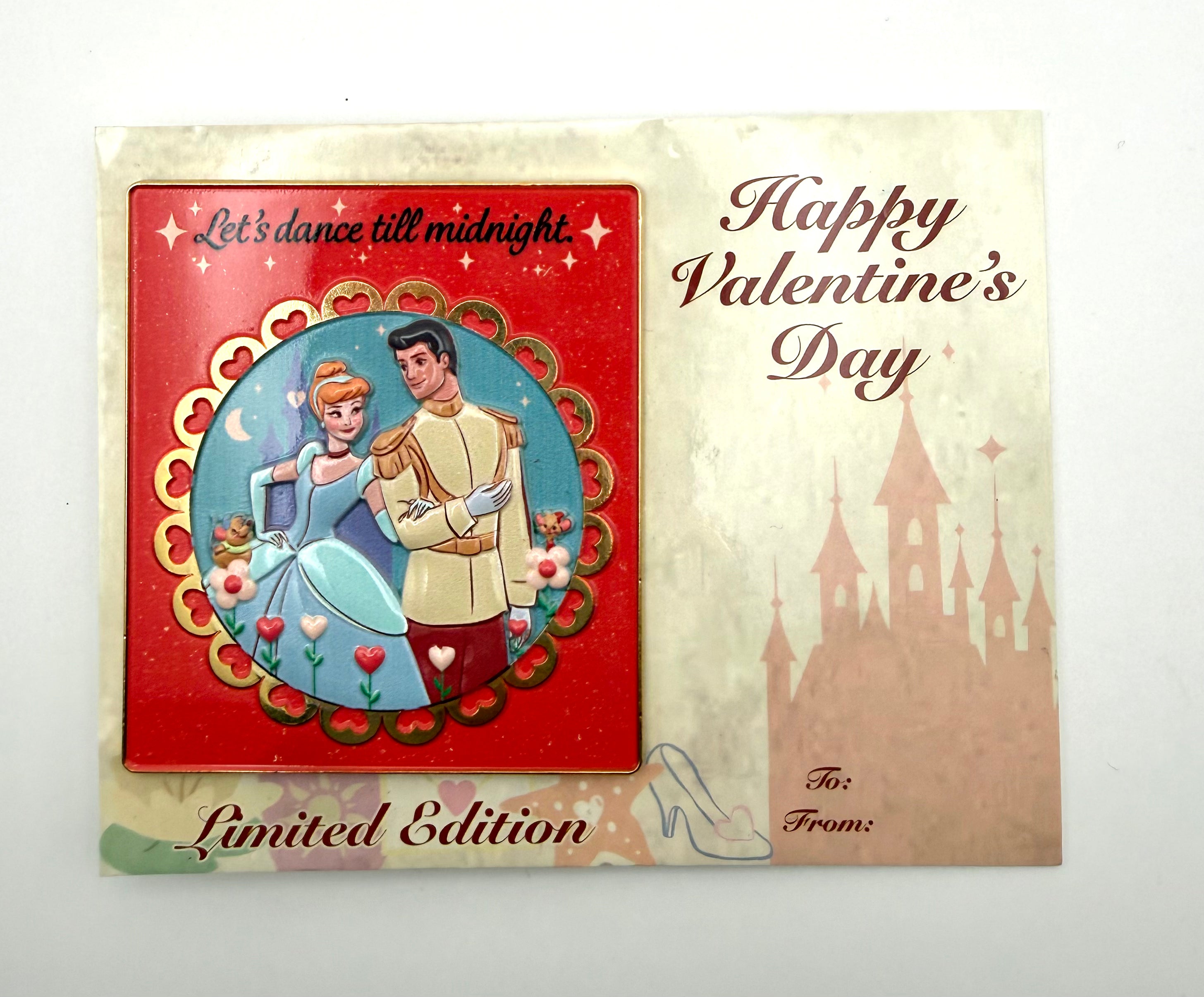 Disney DEC 2024 Valentine’s Day V-Cards Cinderella & The Prince Pin LE 300