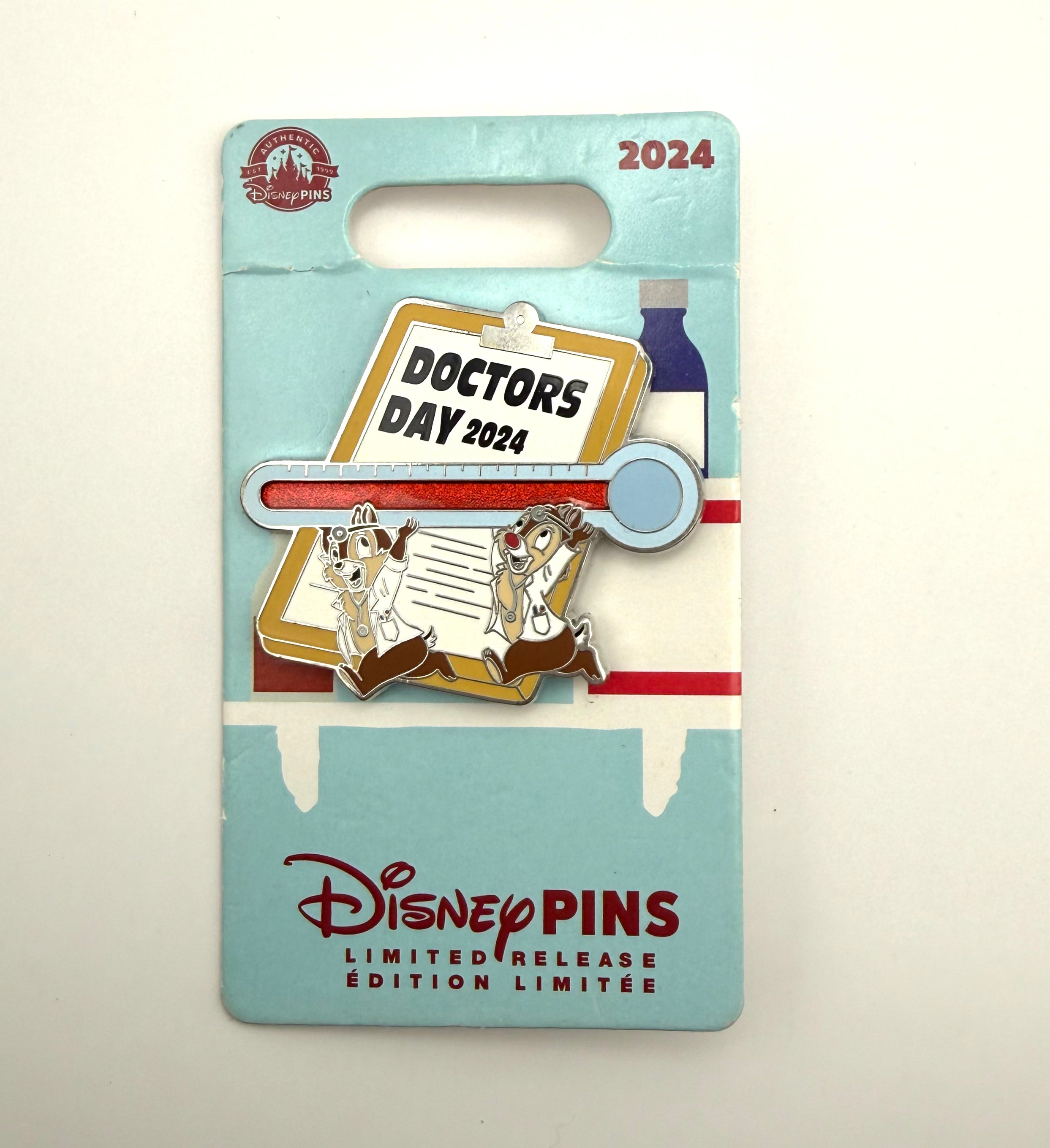 Disney Parks Doctor's Day 2024 Chip N' Dale Limited Release Pin