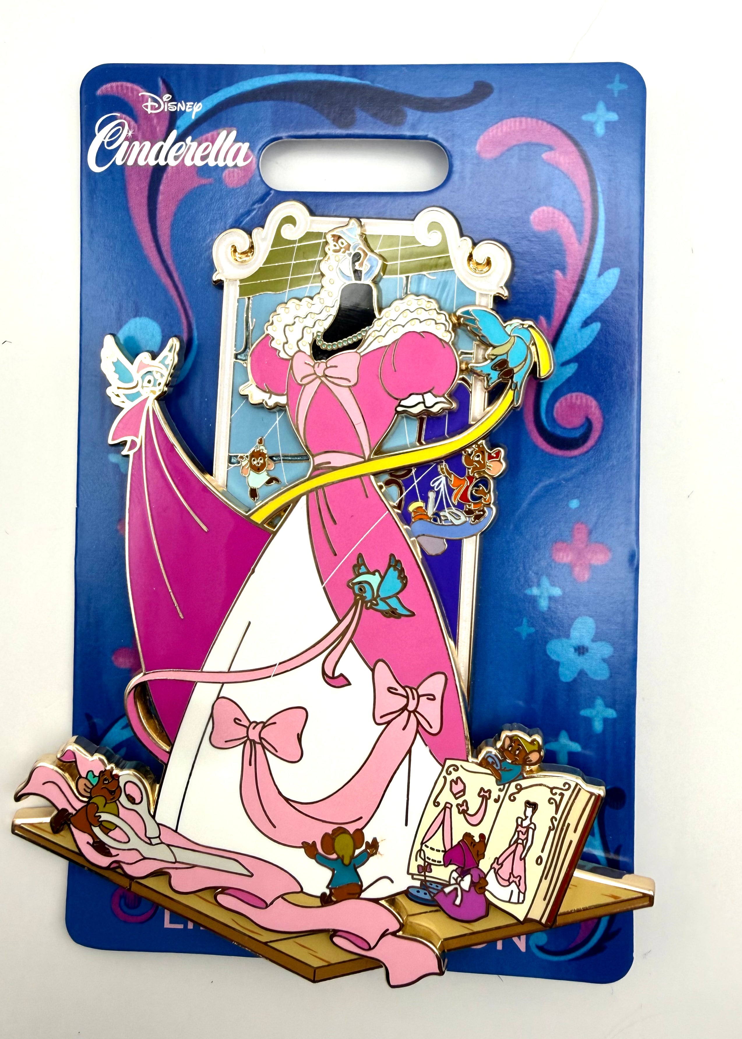 WDI - Cinderella 75th Anniversary 2025 Making The Dress Jaq, Gus, Suzy & Perla Pin