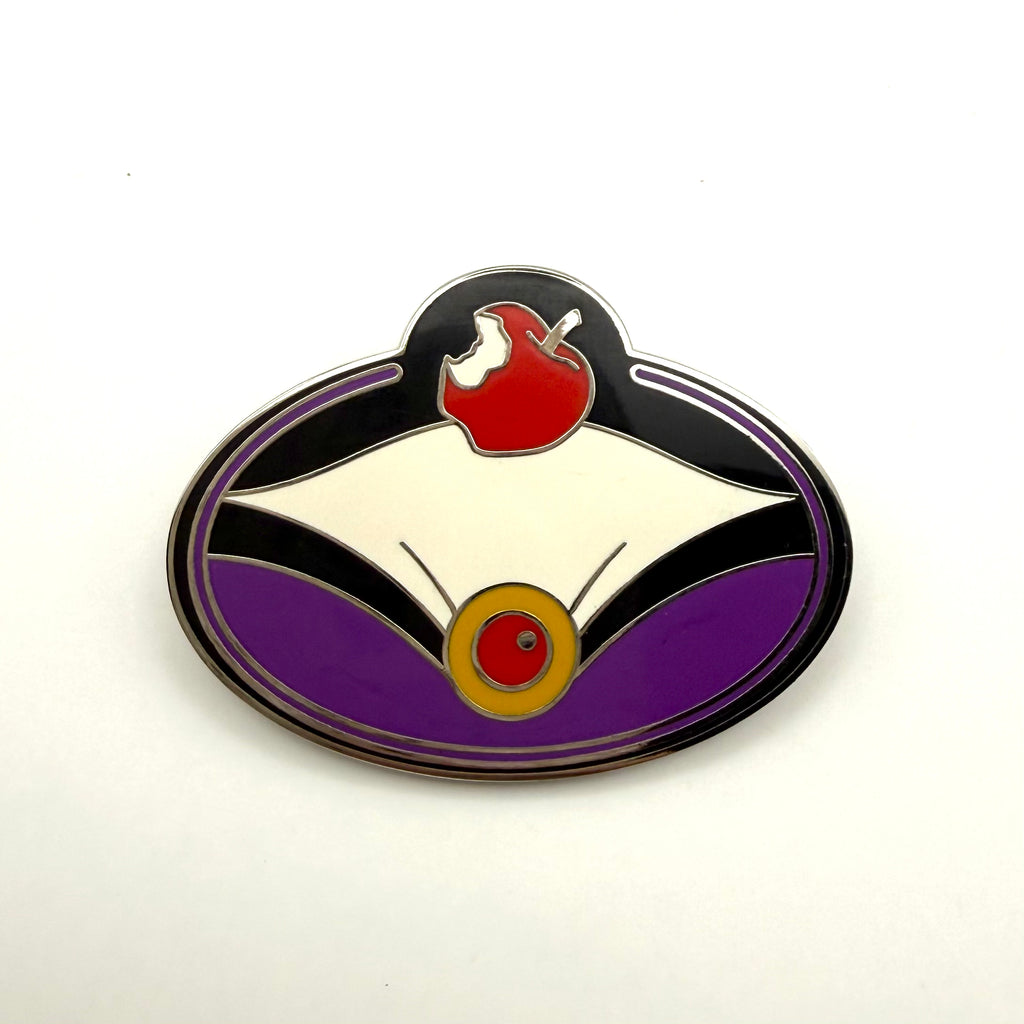 Disney Pin What's My Name Badge - Villain Series - Evil Queen, Snow White *PP*