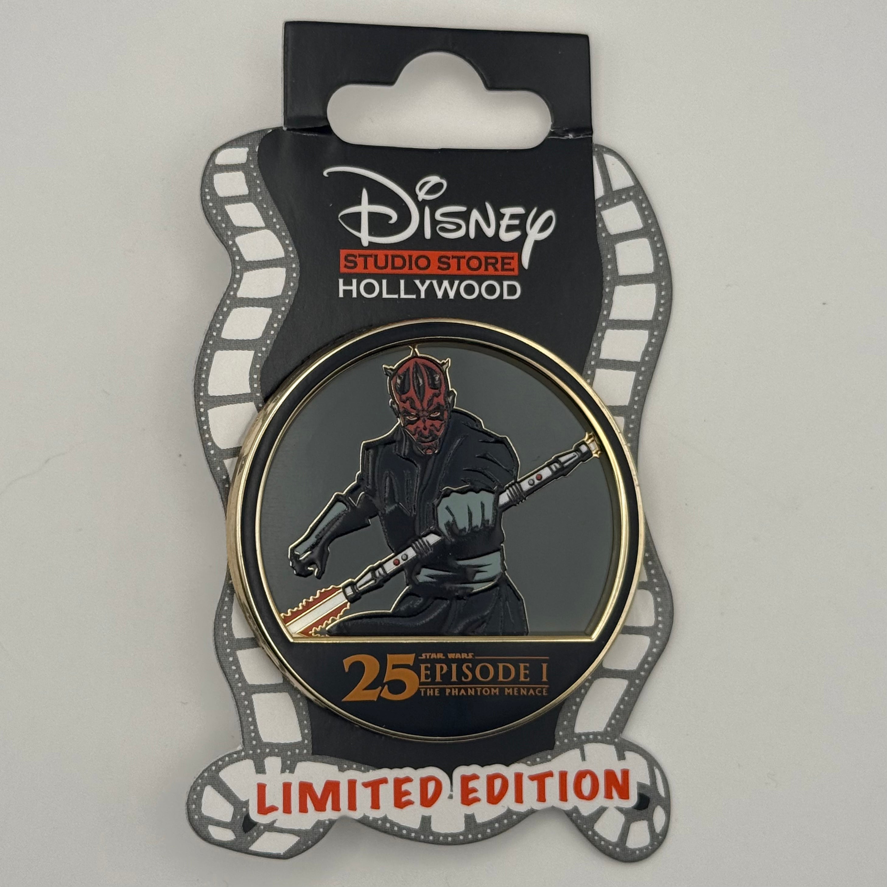 DSSH Darth Maul Red Light Saber Phantom Menace 25th Anniversary Disney Pin