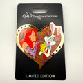 Disney Valentine's Gem Hearts Pin WDI MOG Jessica & Rodger Rabbit Pin LE 300
