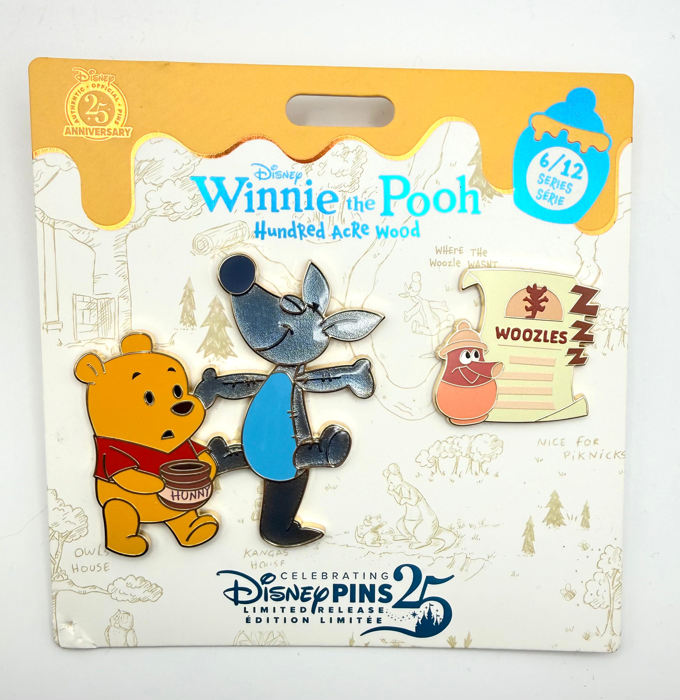 Disney Limited Release Hundred Acre Wood Winnie the Pooh Pin Set 6/12 Woozle