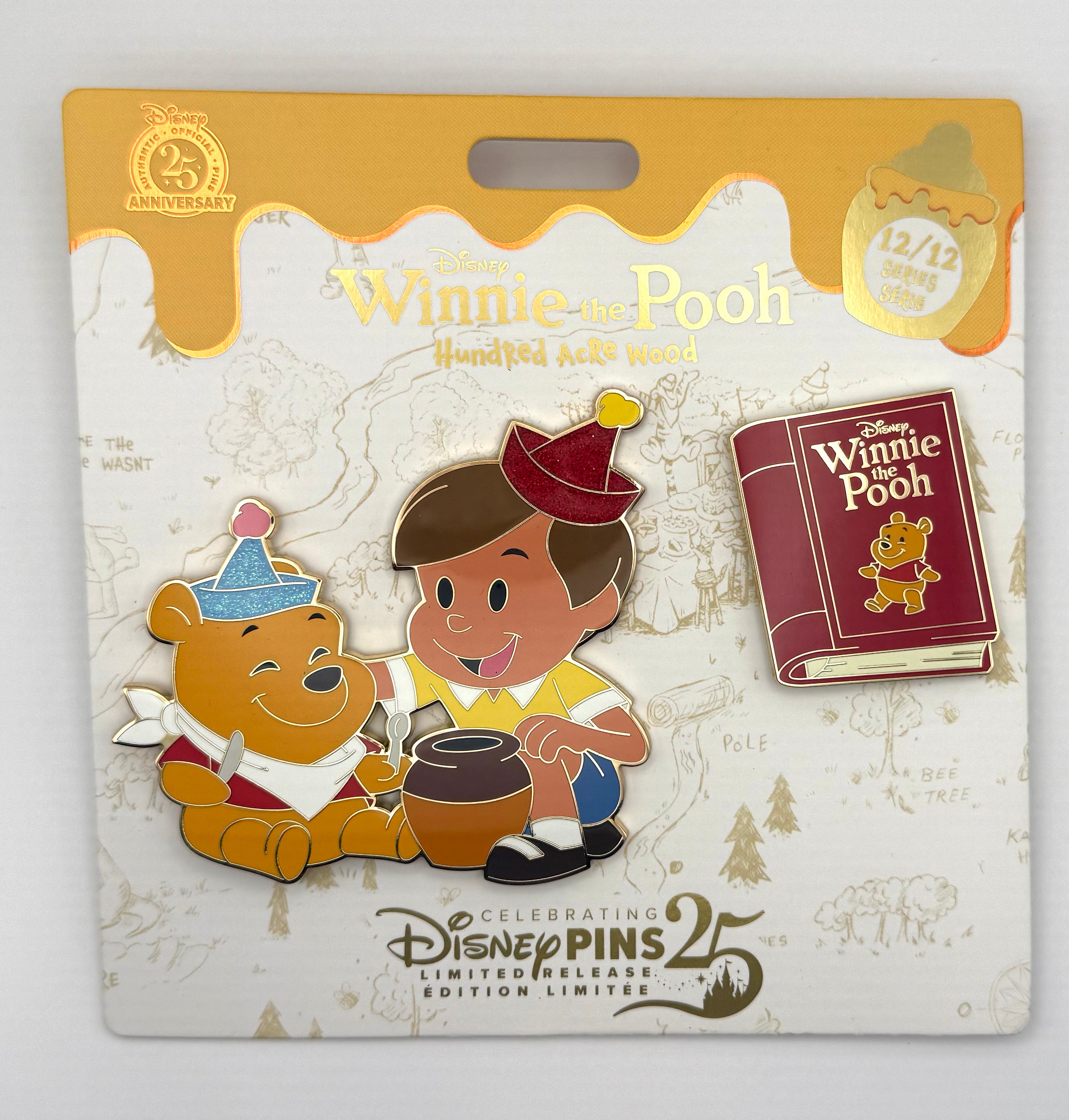 Disney Winnie the Pooh Christopher Robin Hundred Acre Wood 12/12 Disney Pin Set