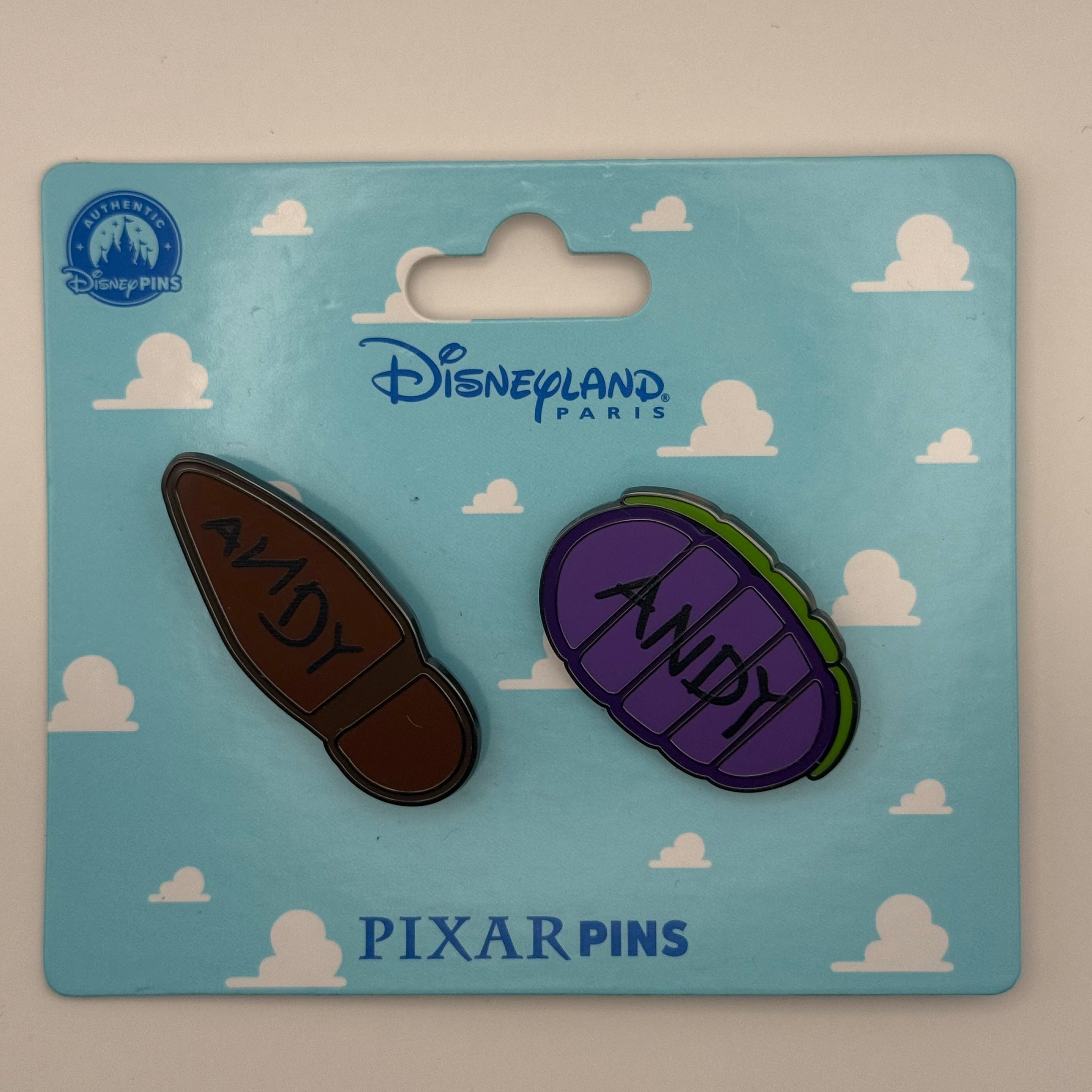 Disneyland Paris Woody Buzz Toy Story Shoe Andy Pin