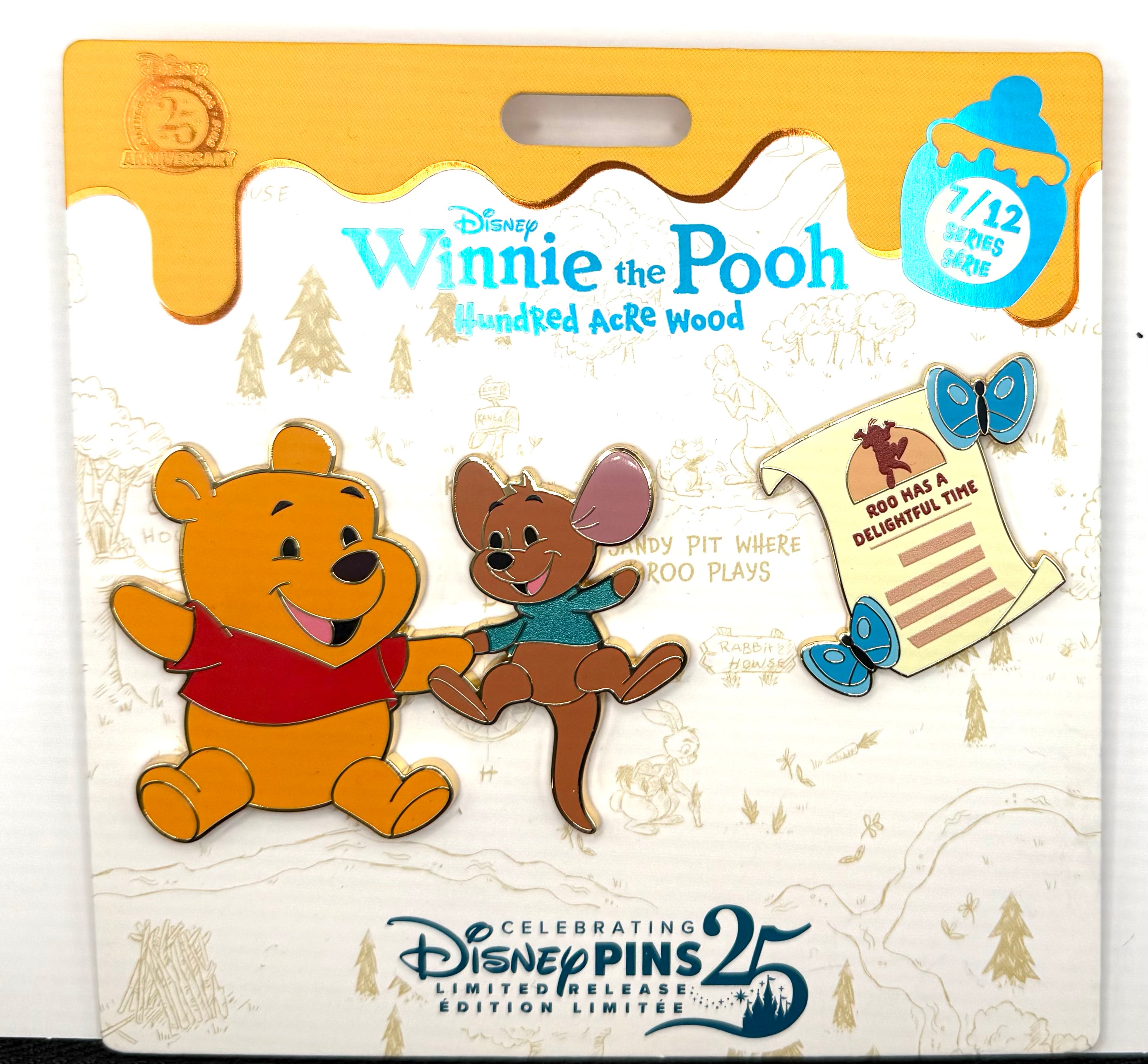 Disney Parks Winnie The Pooh Hundred Acre Wood Series Roo July 7/12 Pin Set