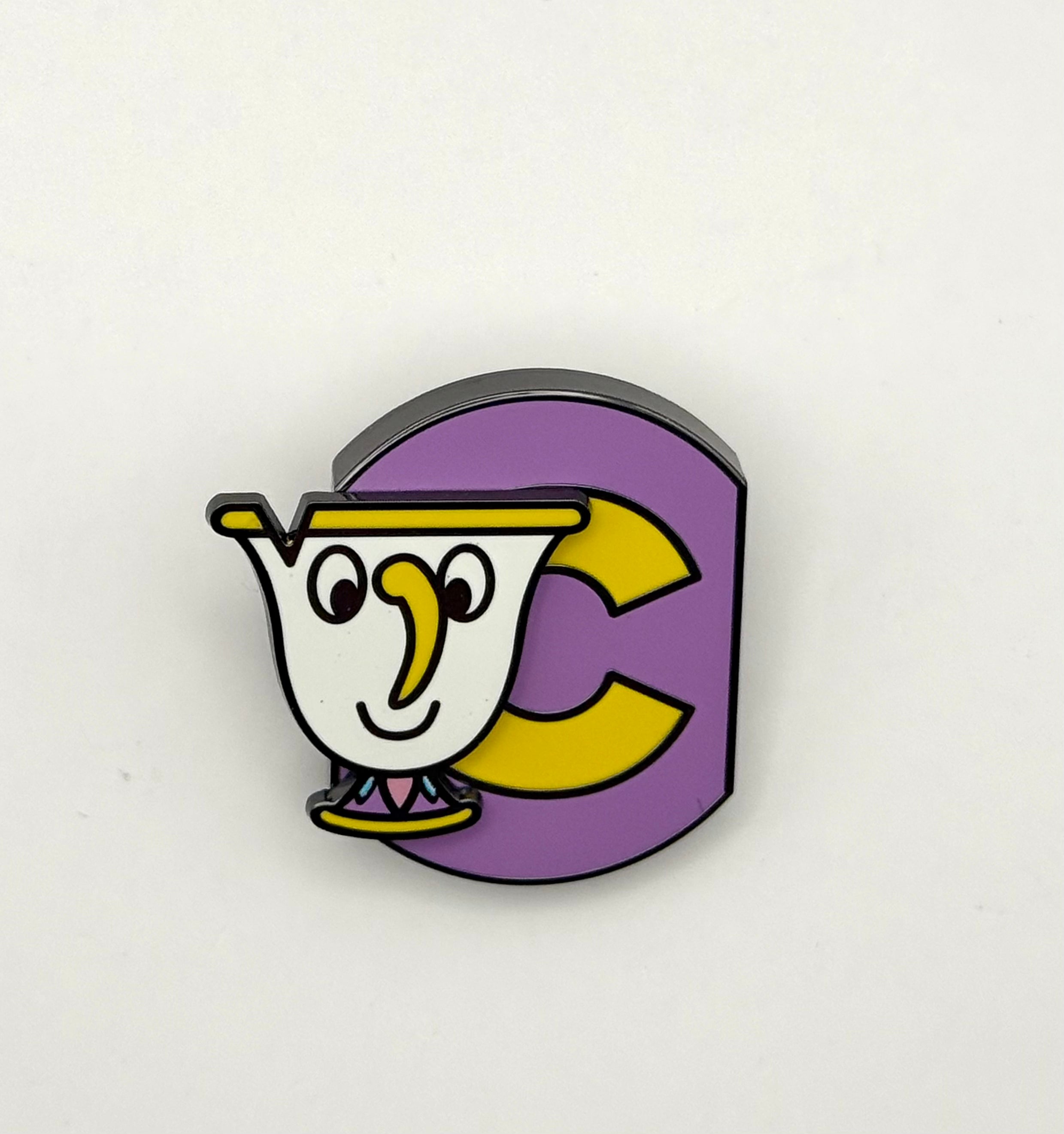 Disney World Exclusive A-2-Z Series Letter C Chip Beauty and the Beast LE Pin