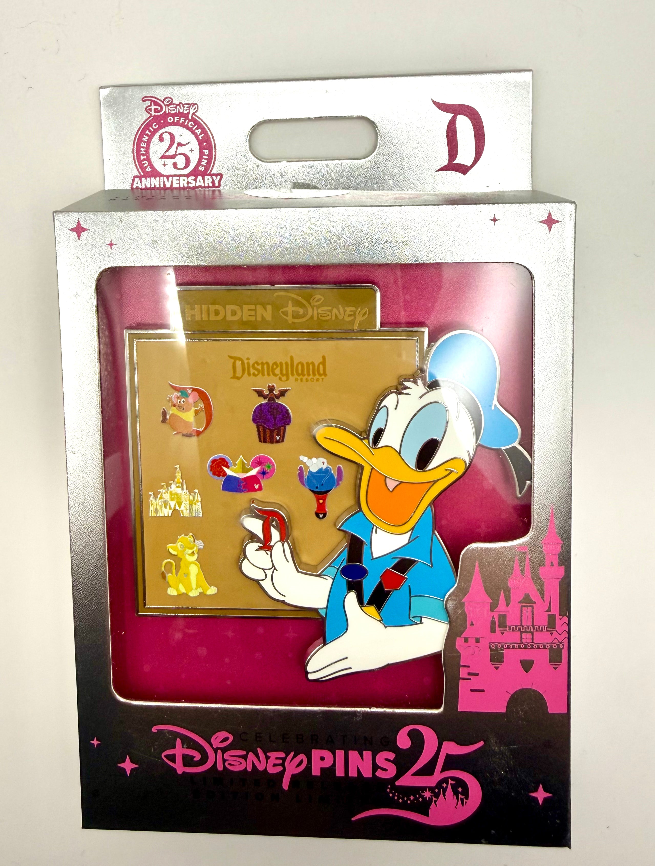 Disney Parks Hidden Disney Pin Trading Donald Duck Disneyland Mini Jumbo LR 2025